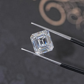 Colorless Old Mine Asscher Cut Loose Moissanite