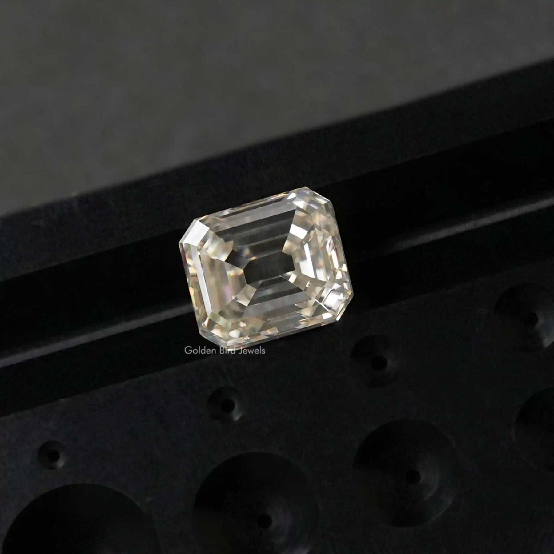 [Moissanite old mine asscher cut loose stone]-[Golden Bird Jewels]