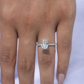 Old Mine Cushion Solitaire Accent Diamond Ring