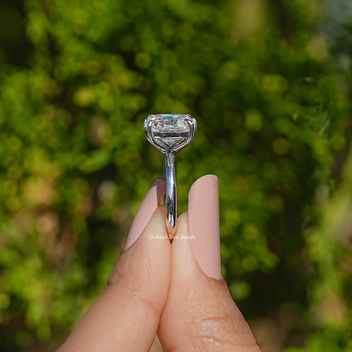 Toi Et Moi-Ring mit Herz- und Old-Mine-Schliff und Kissen-Moissanit