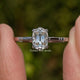 Old Mine Cushion Cut Bridal Ring For Women
