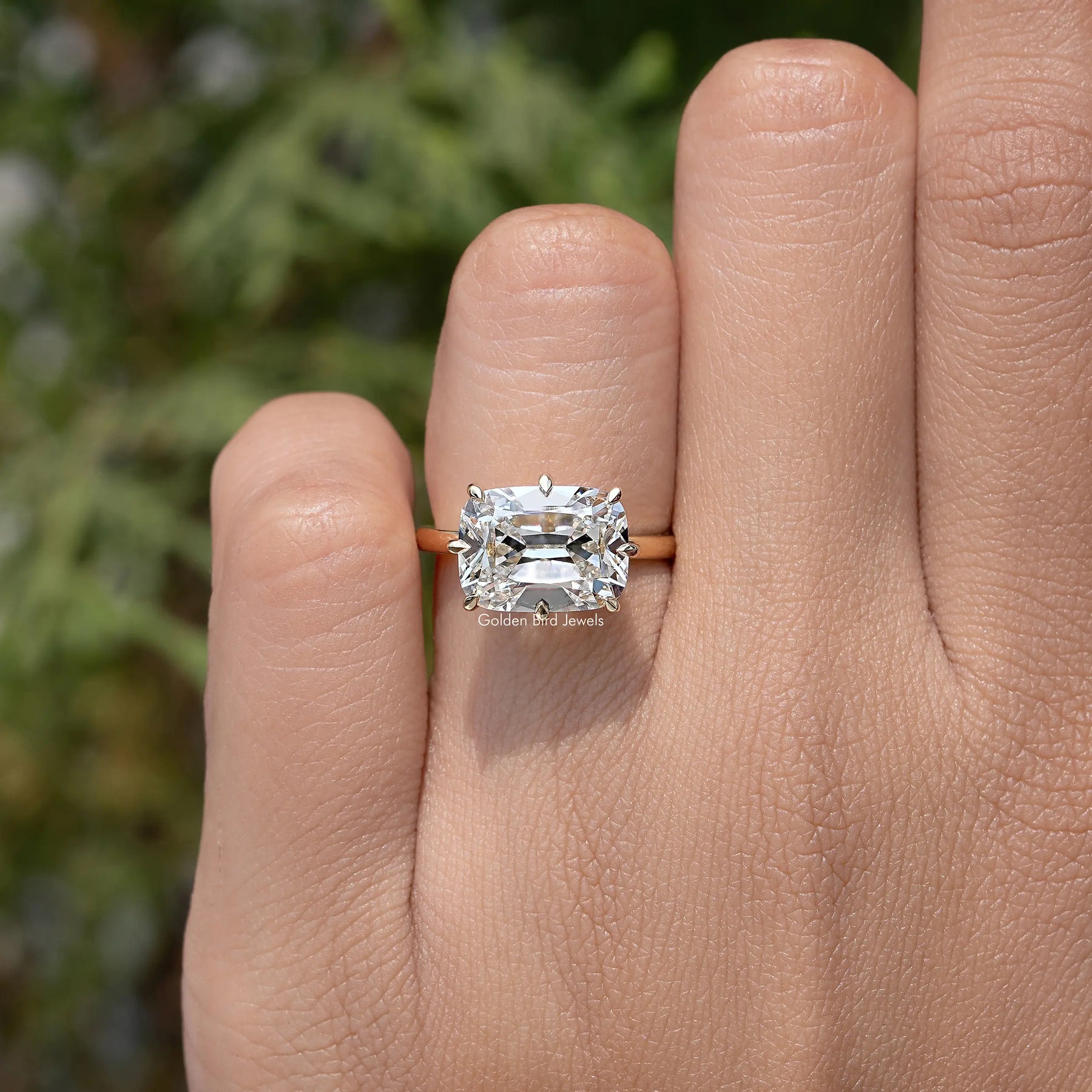 IGI Certified Old Mine Cushion Solitaire Ring