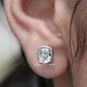 Old Mine Cushion Cut Lab Diamond Stud Earrings