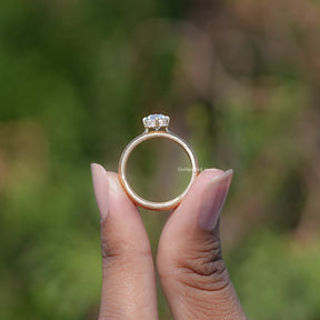 Old Mine Cushion Cut Lab Diamond Bridal Ring Set