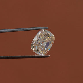 Off White Old Mine Cushion Cut Loose Moissanite