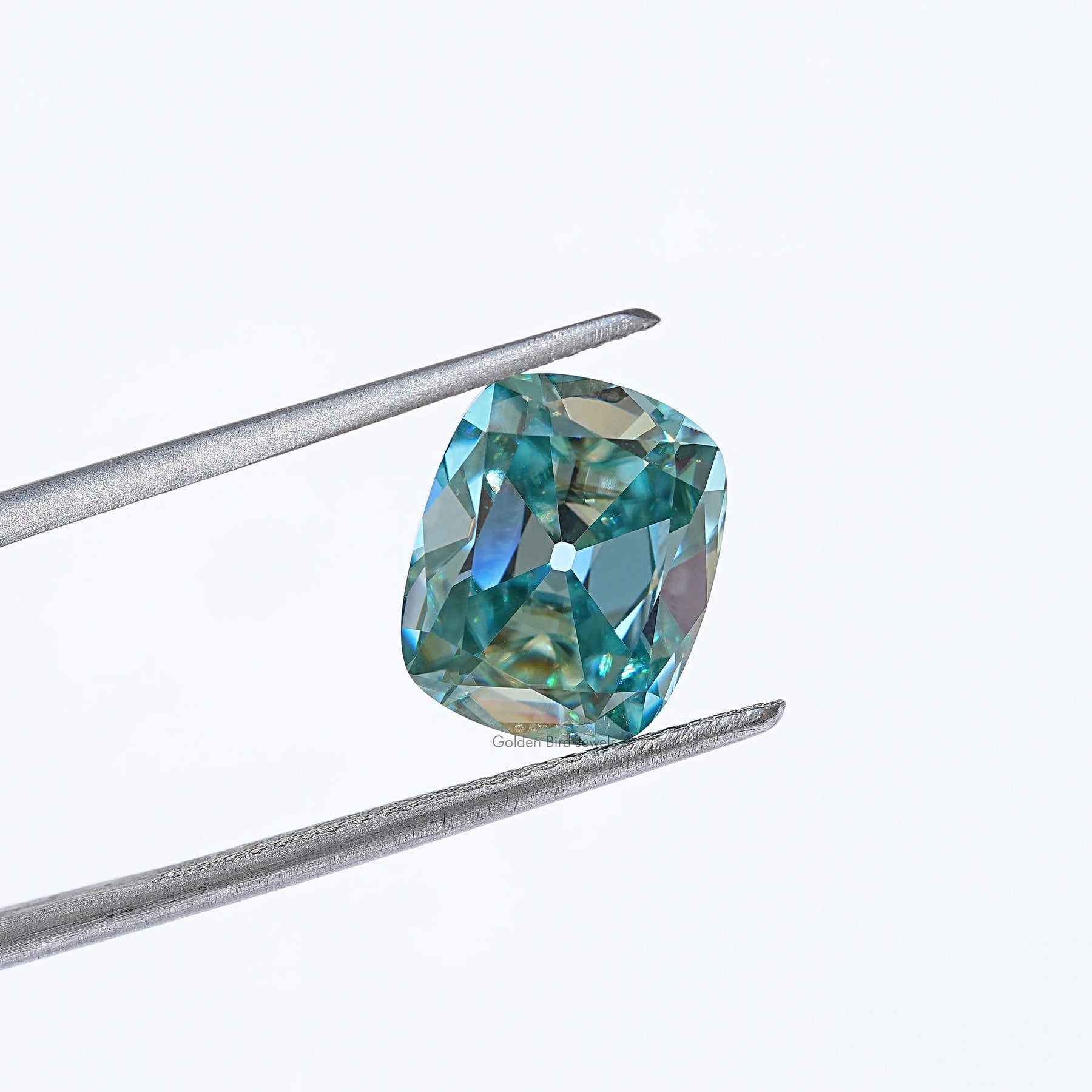 [Blue Old Mine Cushion Cut Loose Stone]-[Golden Bird Jewels]