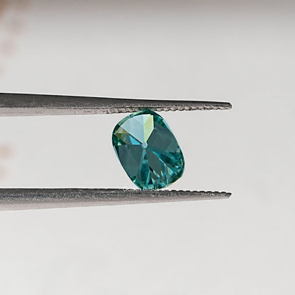 Blue Old Mine Cushion Loose Moissanite
