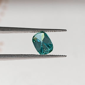 Blue Old Mine Cushion Loose Moissanite