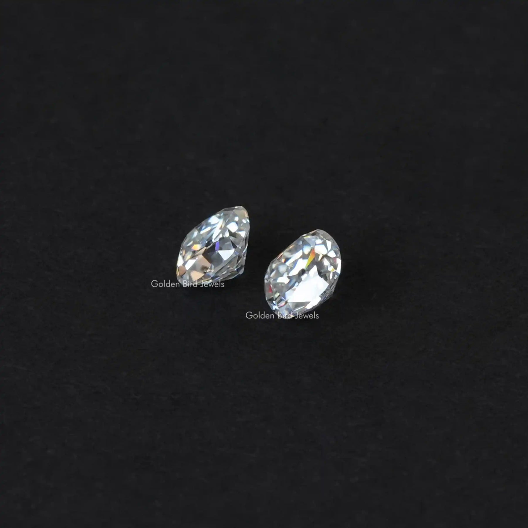 [Side view of old mine cut loose stones]-[Golden Bird Jewels]