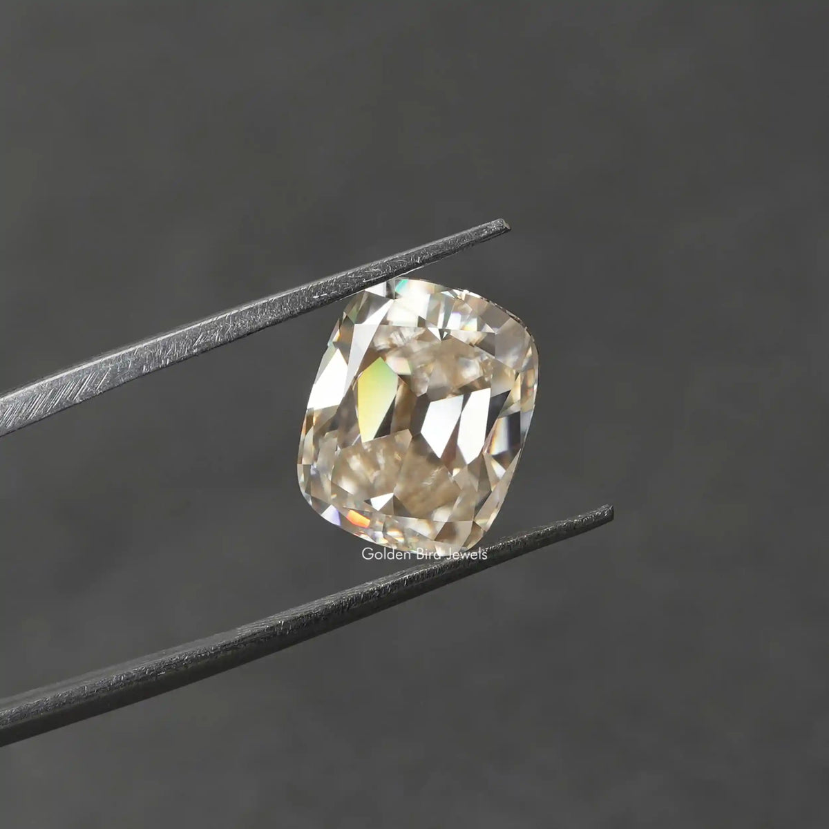 [Old Mine Cushion Cut Loose Moissanite Stone]-[Golden Bird Jewels]