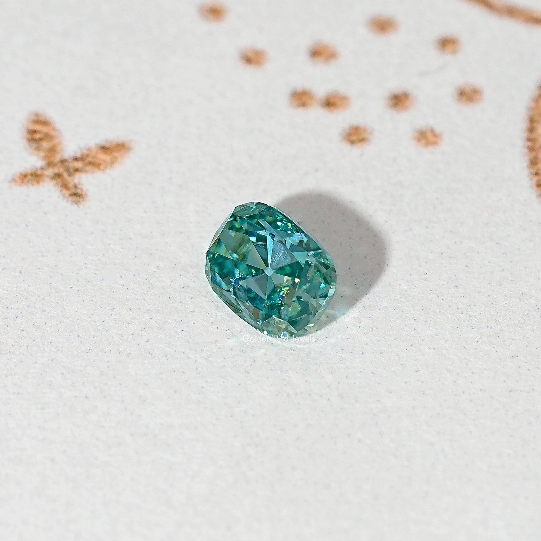 Blue Old Mine Cushion Loose Moissanite