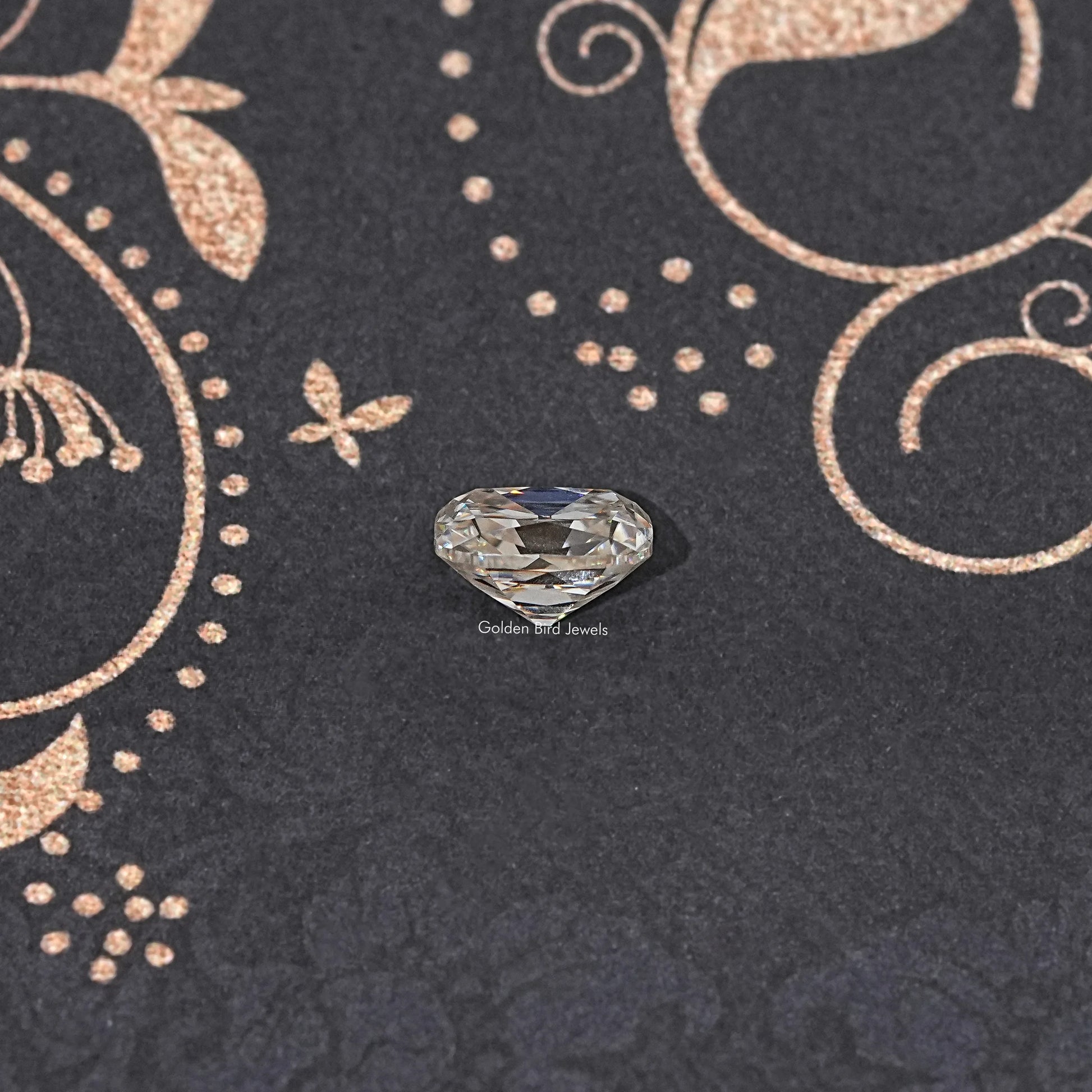Side View Of Old Mine Cushion Cut Loose Moissanite Stone