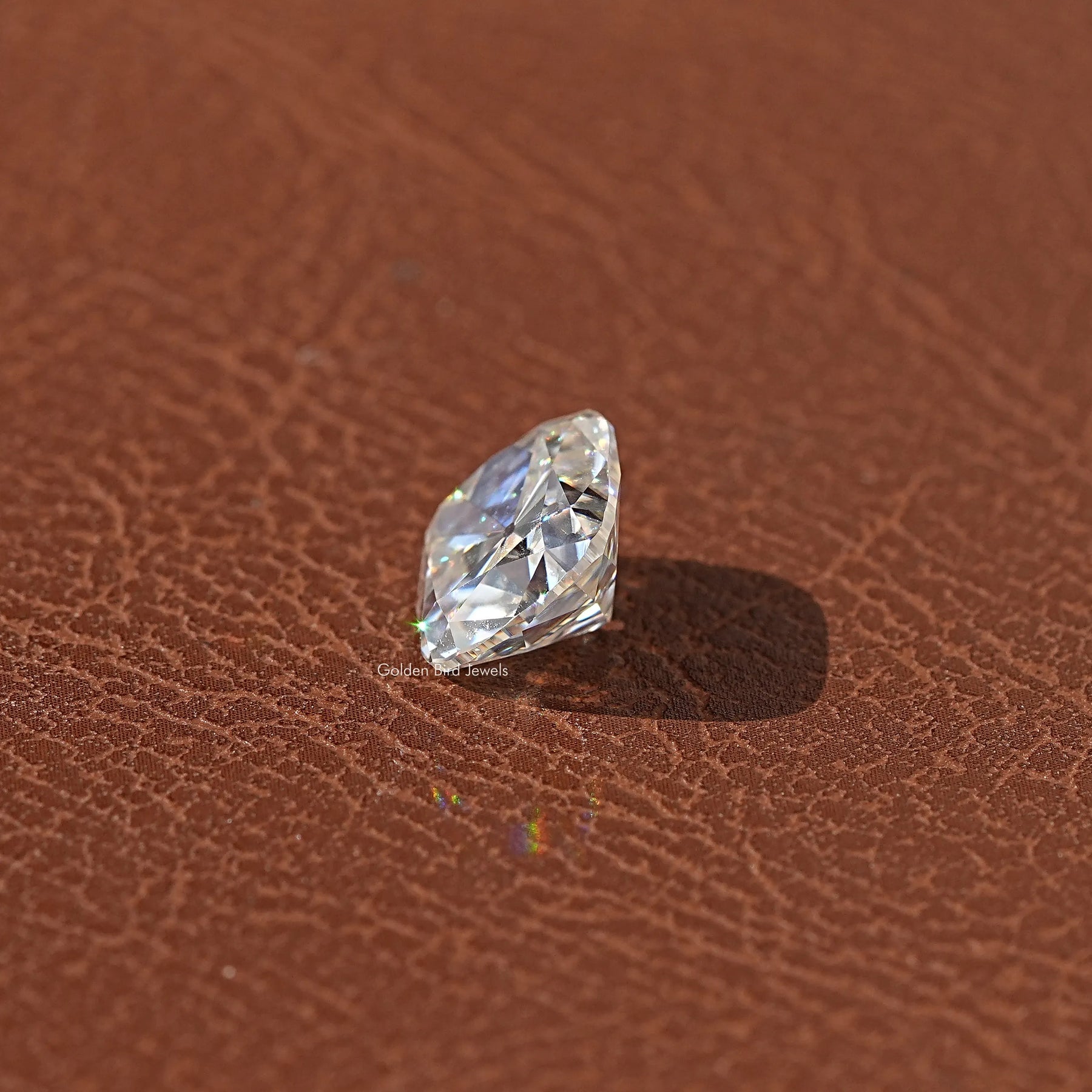 [Near Colorless Cushion Cut Loose Moissanite]-[Golden Bird Jewels]