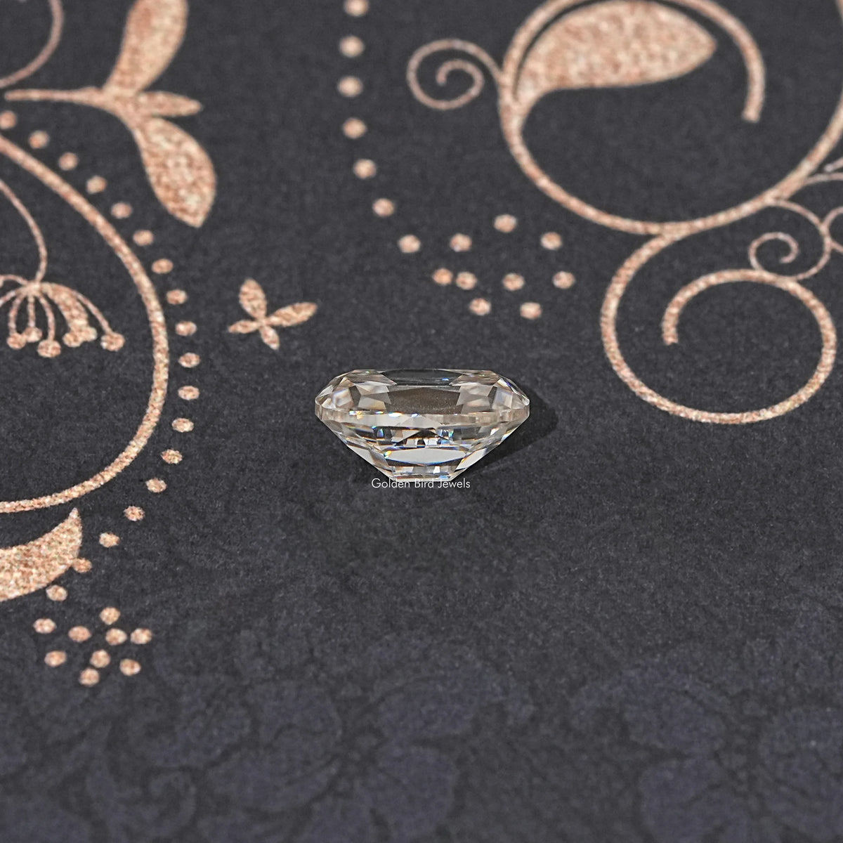 Side View Of Old Mine Cushion Cut Loose Moissanite Stone