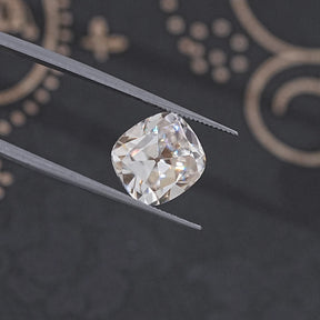 Near Colorless Old Mine Cut Cushion Loose Moissanite