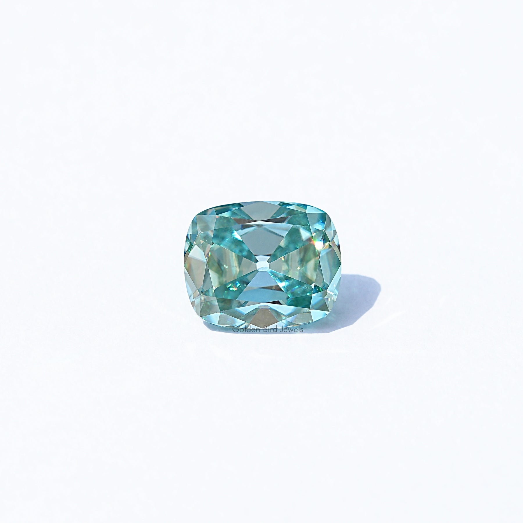 [Blue Old Mine Cushion Cut Loose Stone]-[Golden Bird Jewels]