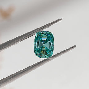 Blue Old Mine Cushion Loose Moissanite