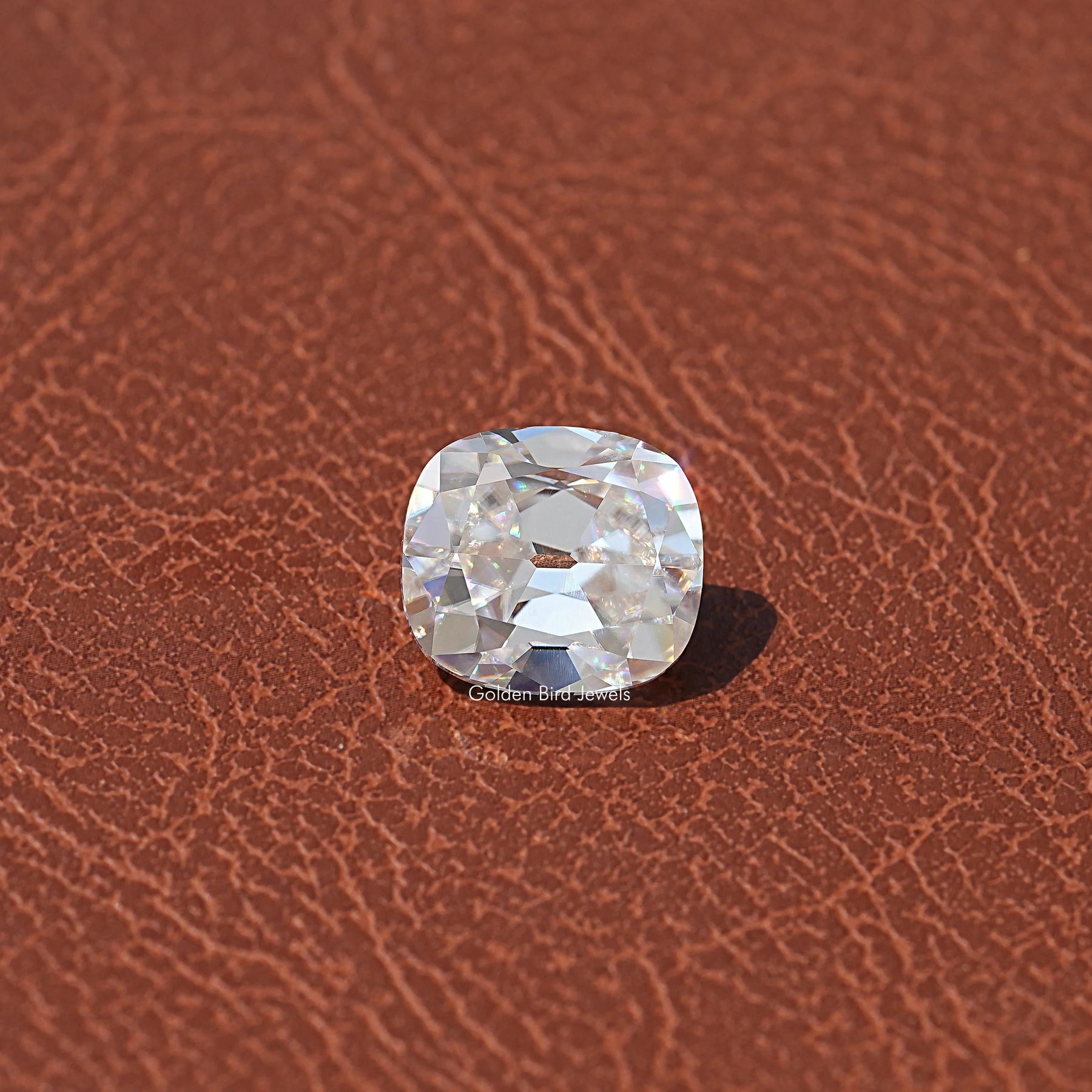 [Colorless Old Mine Cushion Cut Loose Stone]-[Golden Bird Jewels]