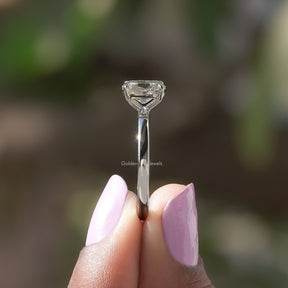 Alter Mine Kissen-Schliff Moissanit Solitär Ring