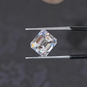 Colorless Old Mine Asscher Cut Loose Moissanite