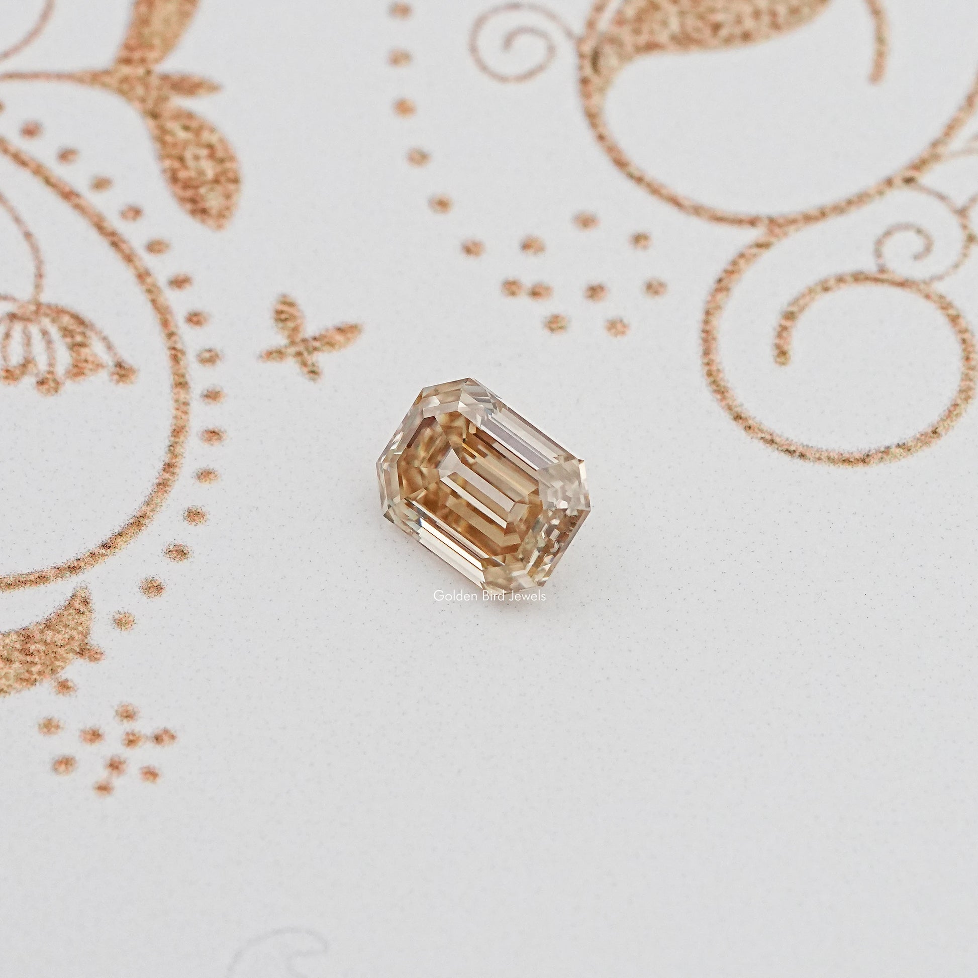 Detailed View Of Old Mine Emerald Cut Loose Moissanite Stone