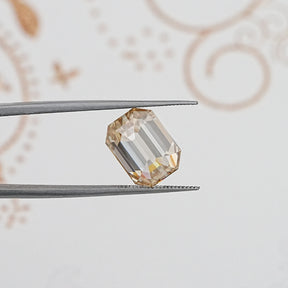 Old Mine Cut Emerald Loose Moissanite