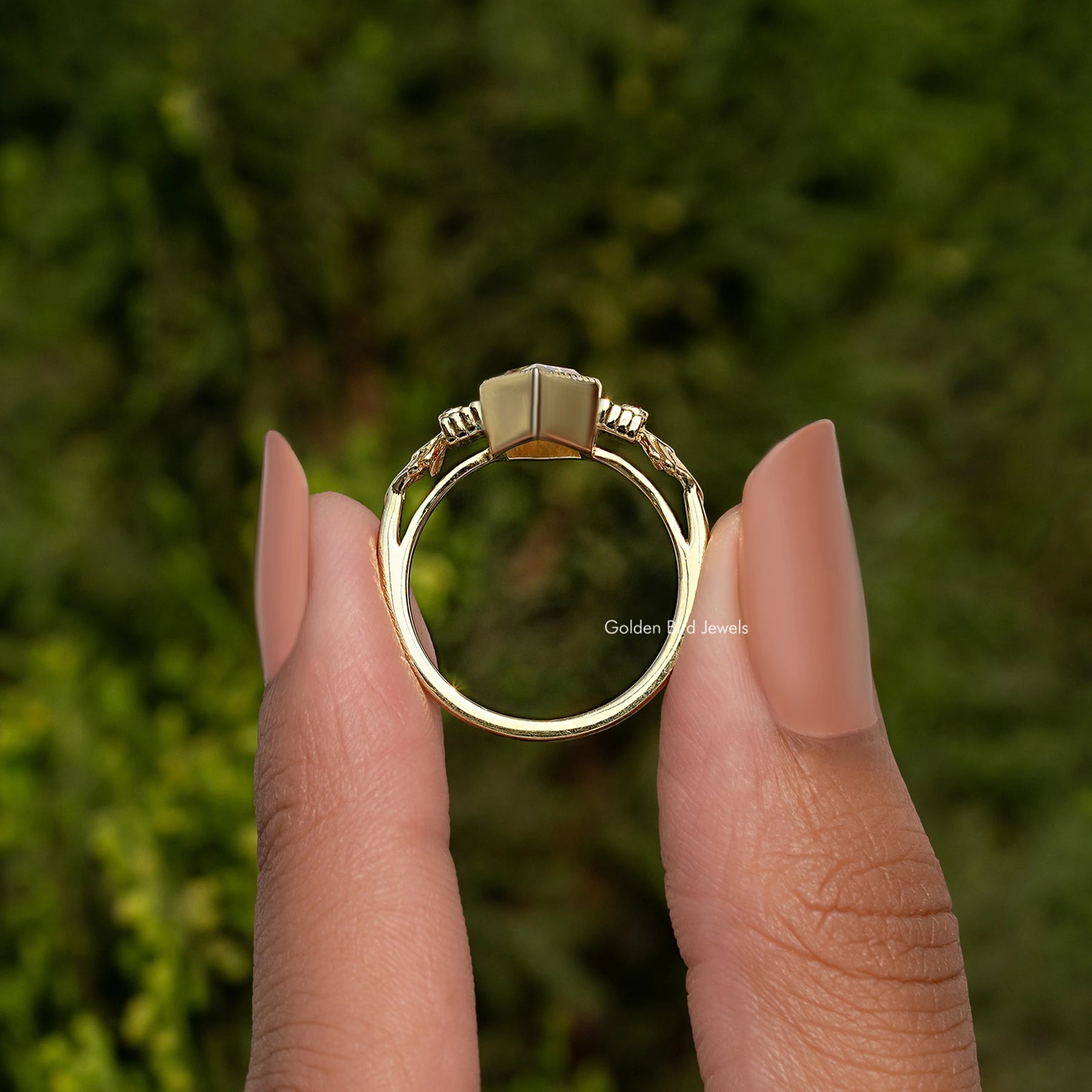 Altes Bergwerk Niederländisch Marquise Schliff Moissanit Ring