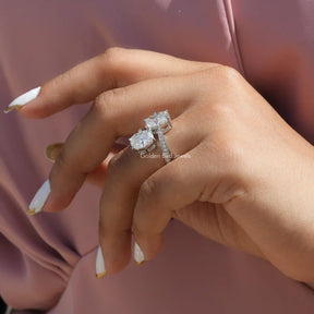 Old Mine Cushion Cut Engagement Ring In White Gold
