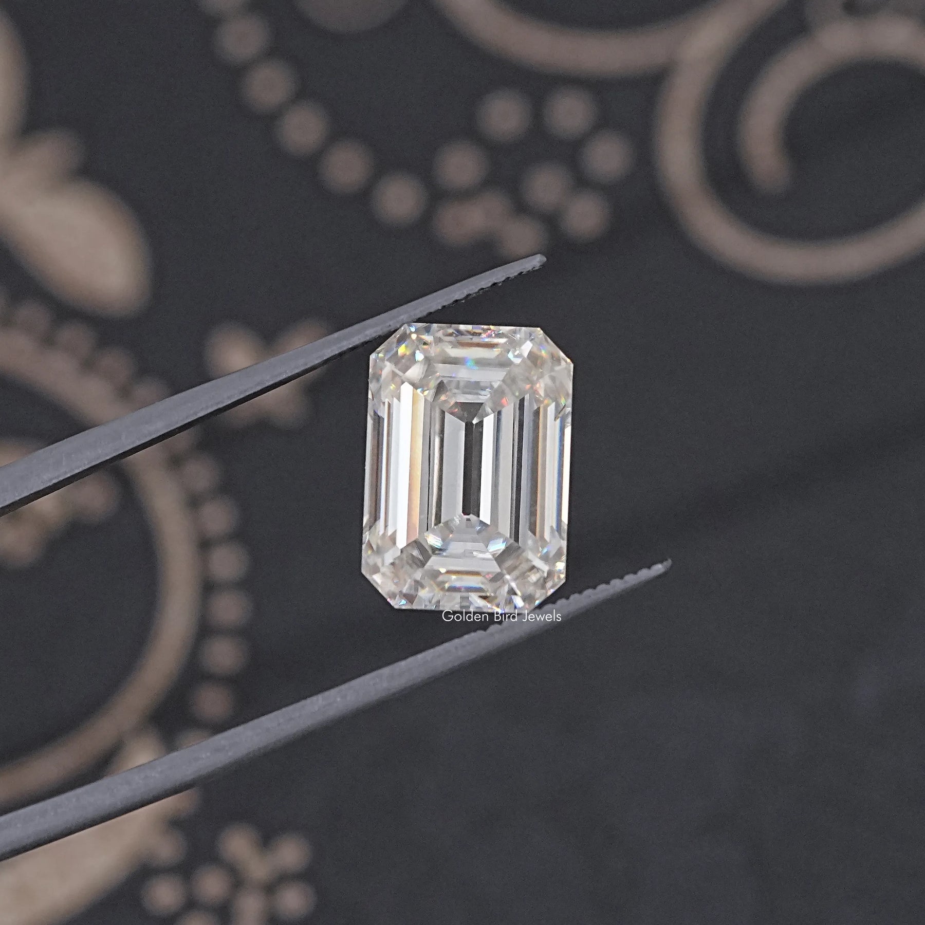 Near Colorless Old Mine Emerald Loose Moissanite