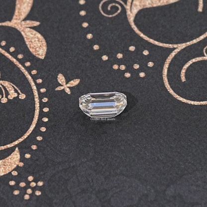 Side View Of Old Mine Emerald Loose Moissanite Stone