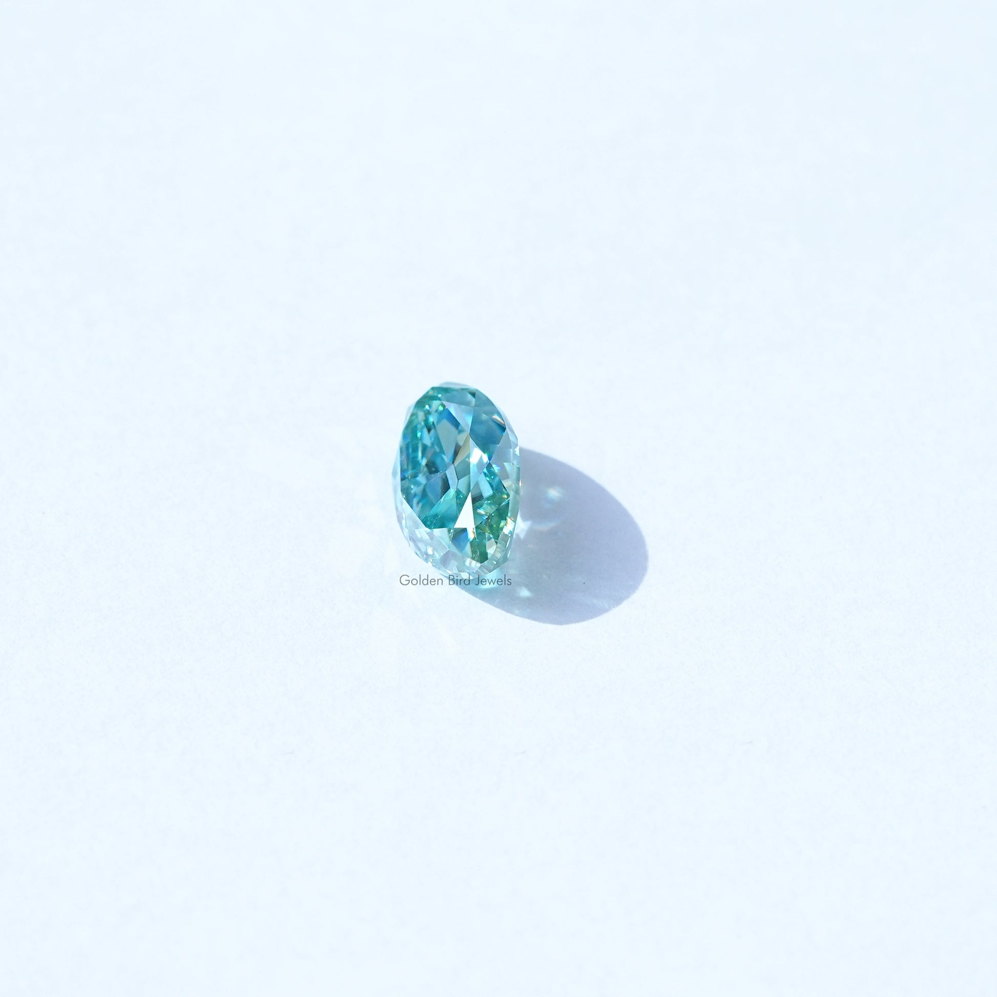 Close View Of Cyan Blue Moval Cut Loose Stone