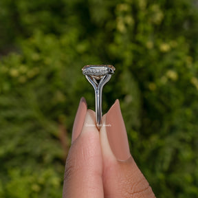 Old Mine – Verlobungsring mit ovalem Schliff und halber Fassung