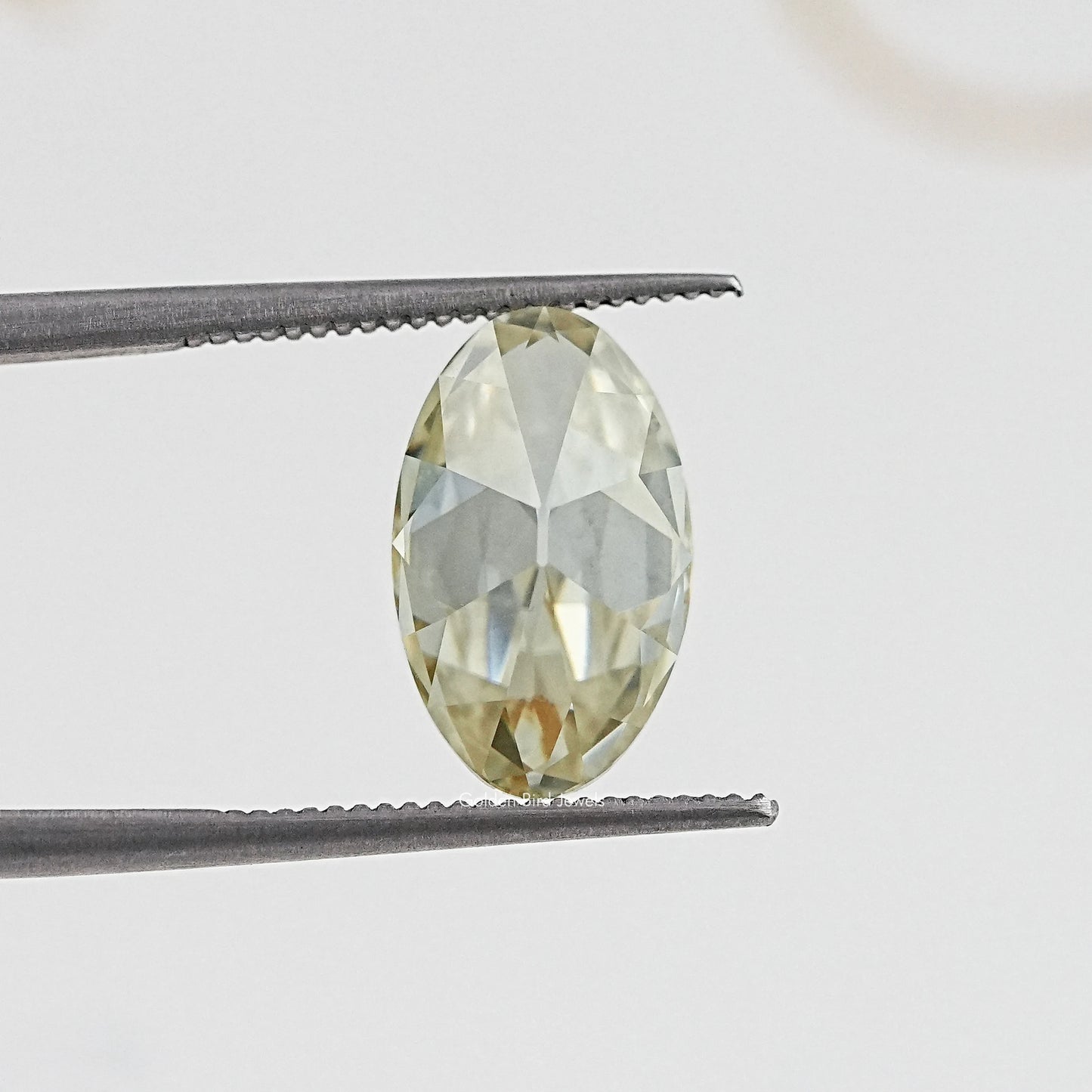 Detailed View Of Old Mine Oval Cut Loose Moissanite Stone