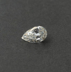 [Old Mine Pear Cut Loose Moissanite]-[Golden Bird Jewels]