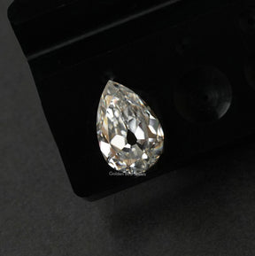 [Moissanite Old Mine Pear Cut Loose Stone]-[Golden Bird Jewels]