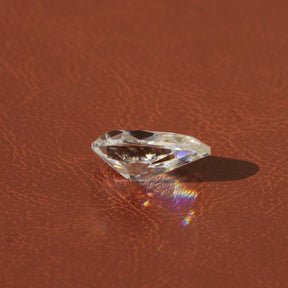 Cross View Of Moissanite Old Mine Pear Shaped Loose Stone