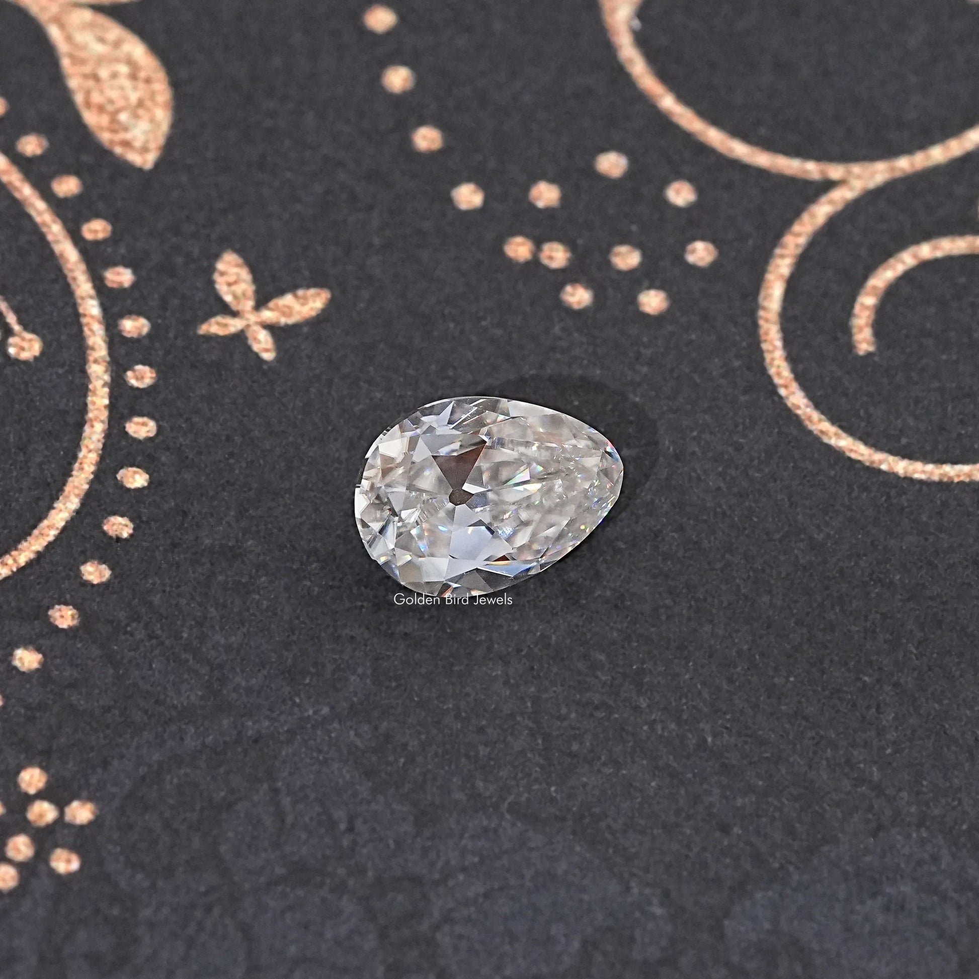 Front View Of Old Mine Oval Cut Loose Moissanite Stone