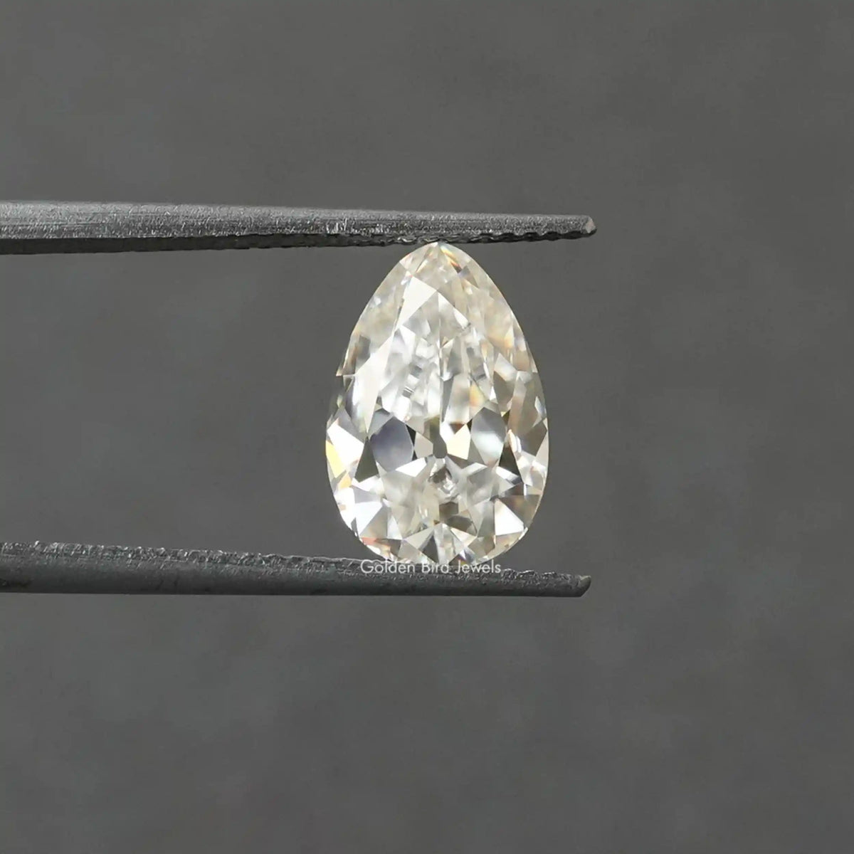 [Old Mine Pear Shaped Loose Moissanite]-[Golden Bird Jewels]