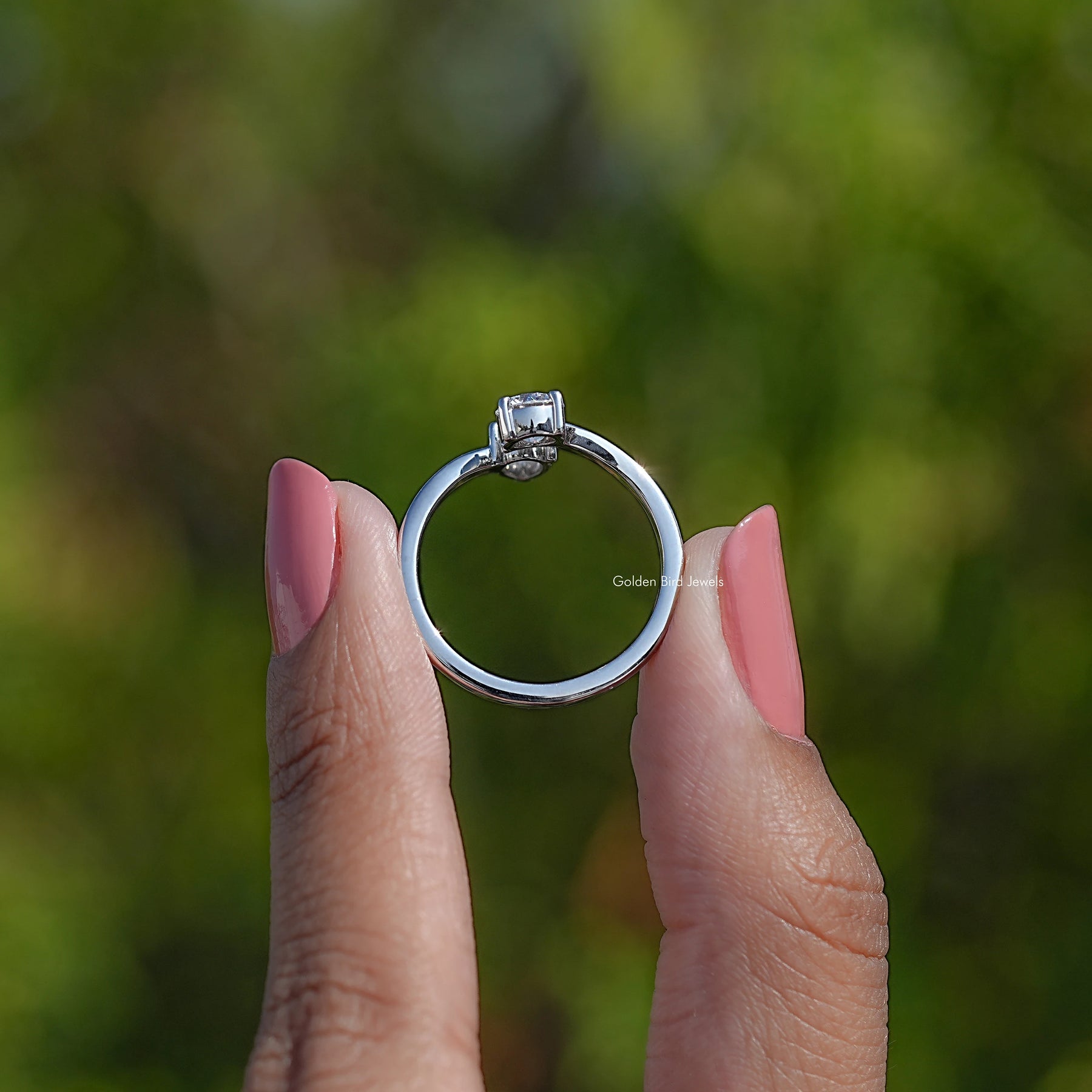 Pear And Round Open Cuff Lab Diamond Ring
