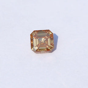 [Orange Asscher Cut Loose Moissanite]-[Golden Bird Jewels]