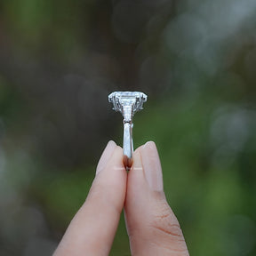Oval And Half Moon Lab Diamond Five Stone Ring