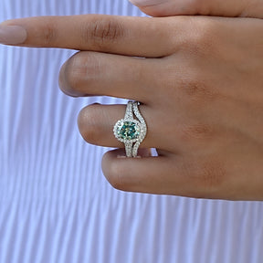 Oval Cut Moissanite Halo Ring In White Gold