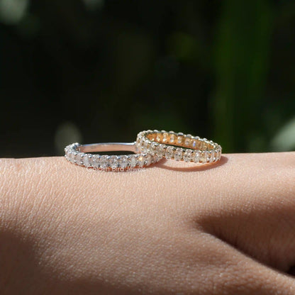 [This wedding matching band crafted in prong setting]-[Golden Bird Jewels]