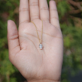 Oval Cut Moissanite Solitaire Pendant
