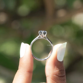 Oval Cut Solitaire Moissanite Engagement Ring