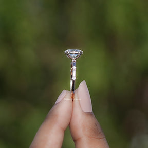 Oval Shaped Lab Diamond Distance Ring