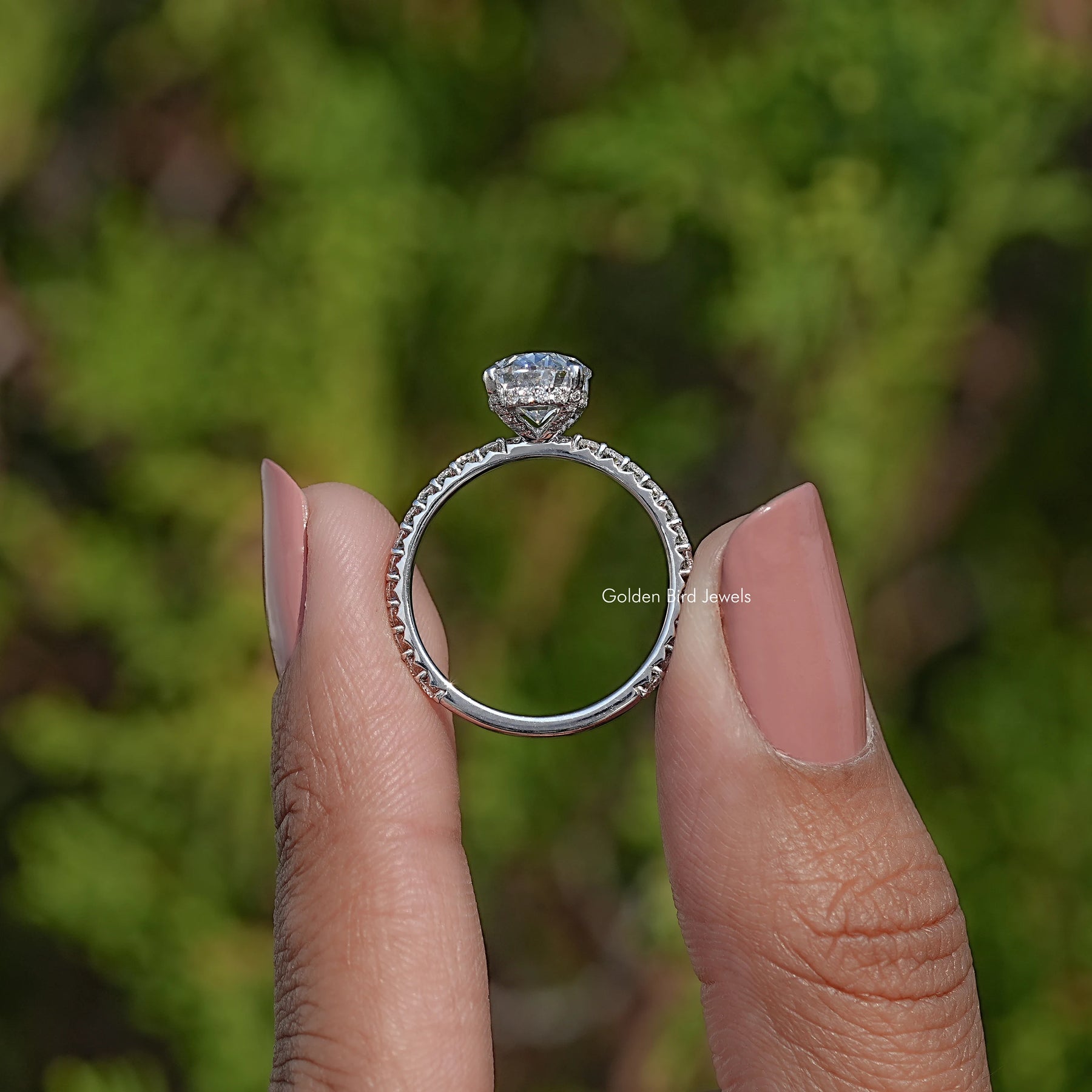 Oval Cut Lab Diamond Engagement Ring