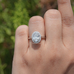 Oval Cut Lab Grown Diamond Halo Ring