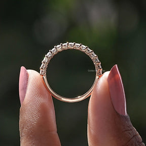 [Oval Diamond Half Eternity Band]-[Golden Bird Jewels]