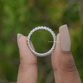 Oval Shaped Moissanite Full Eternity Band